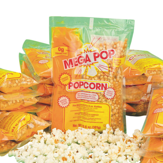 Gold Medal Products进口代理批发 金牌产品 Mega Pop Corn、油和盐套装，适用于爆米花机，8 盎司。壶