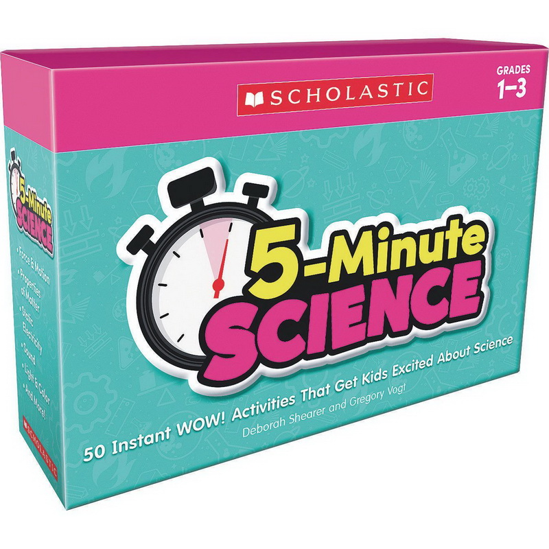 Scholastic进口代理批发 Scholastic 5 分钟科学卡，1-3 年级