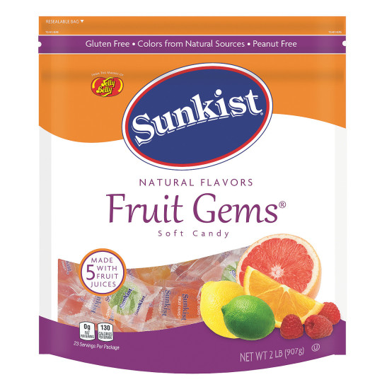 Sunkist进口代理批发 新奇士包裹水果宝石糖果