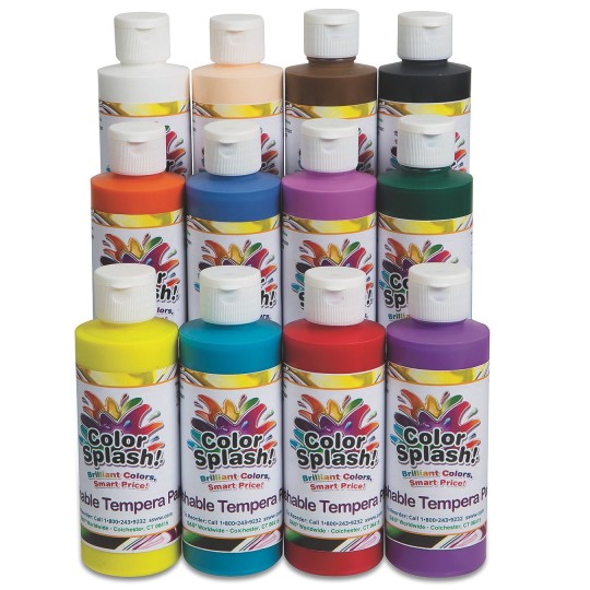 32-oz. Color Splash! Liquid Tempera Paint Assortment (Pack of 12)