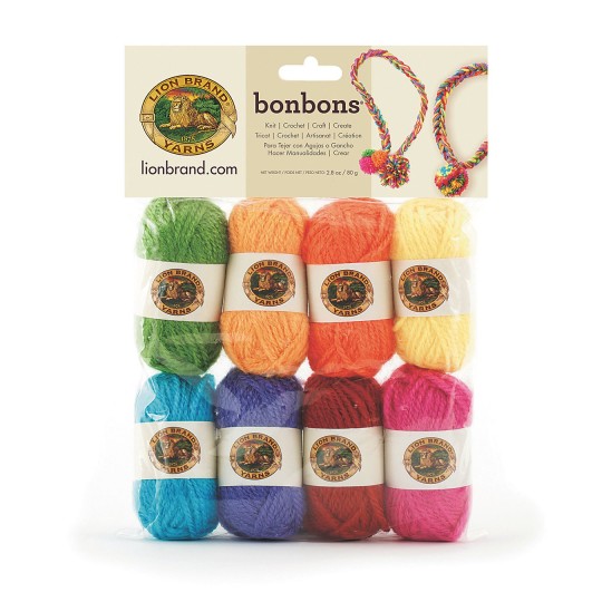 Lion Brand Yarn进口代理批发 Lion Brand Yarn Bonbons 迷你亚克力纱线包 - 蜡笔主题