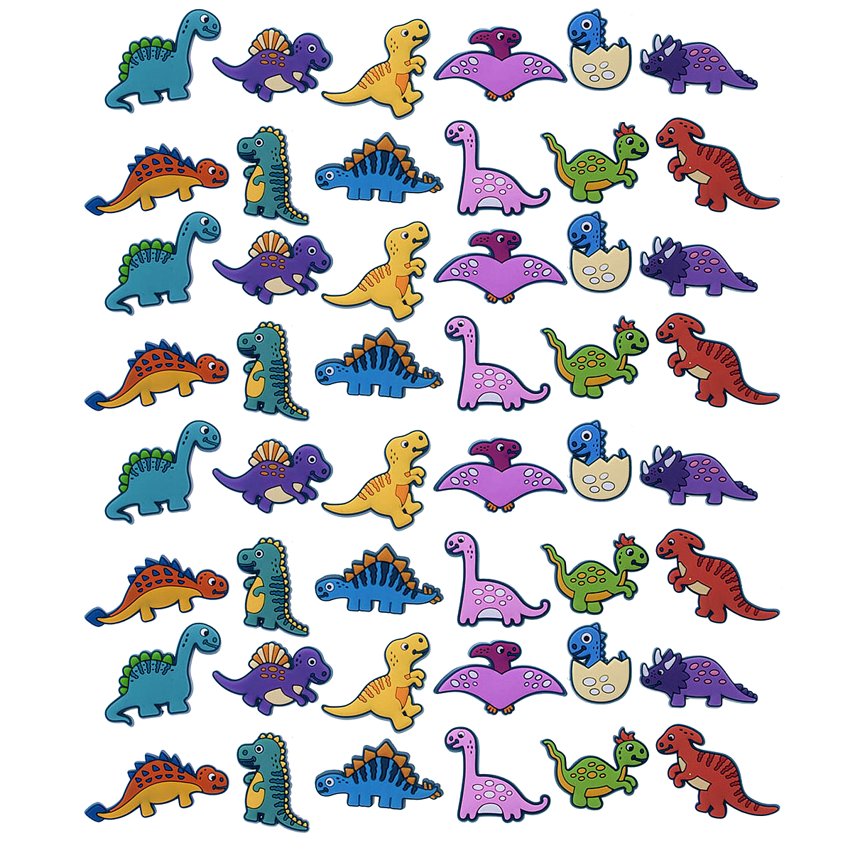 Toptie 240 Pcs Dinosaur Shoe Charms PVC Charms for Shoes Decoration Wristbands Bracelets, Girl's