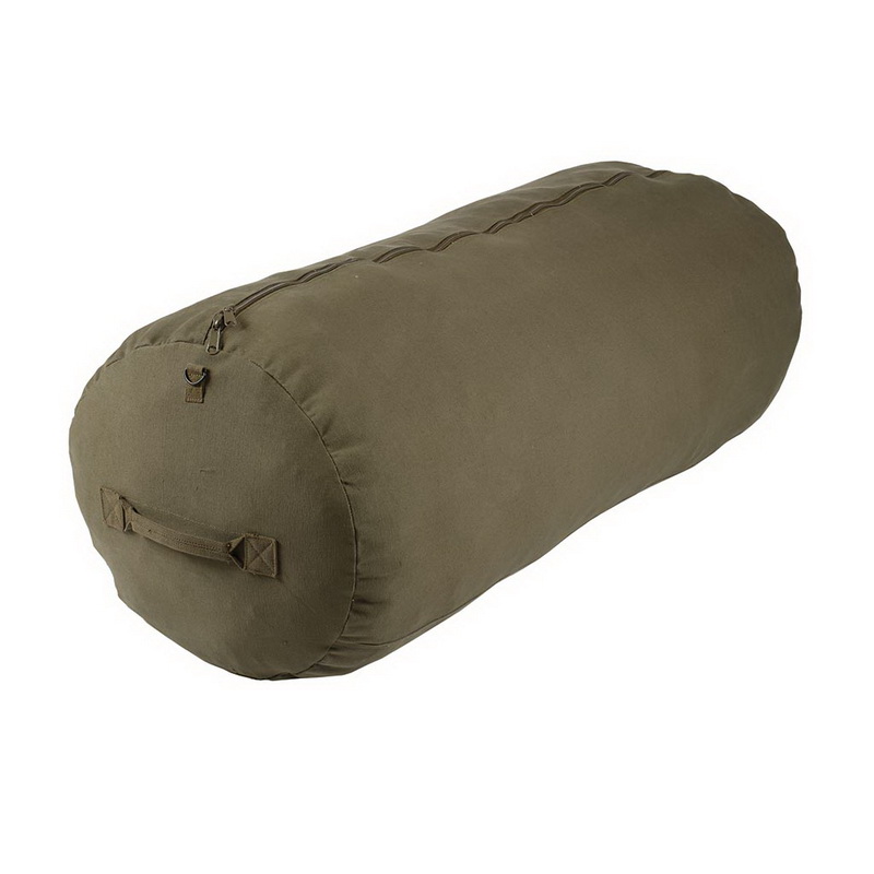 Rothco - Canvas Duffle Bag with Side Zipper, Olive Drab / 25 x 42