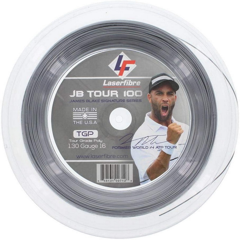 Laserfibre进口代理批发 LaserFibre JB Tour 100 网球线卷轴银色 (16G)