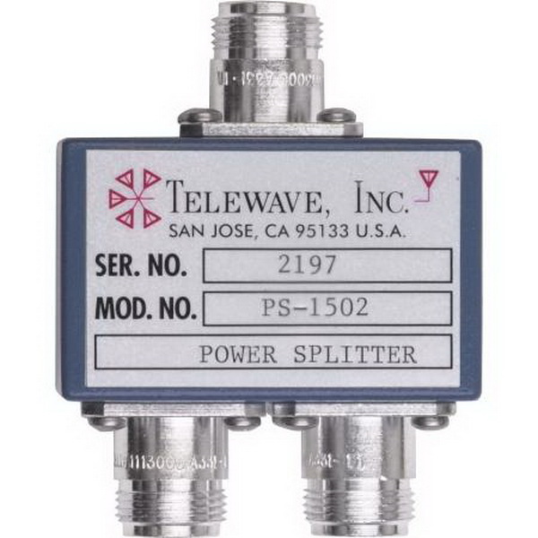 Telewave进口代理批发 Telewave PS-1502 132-174 MHz 2 路分路器，带 N 母头