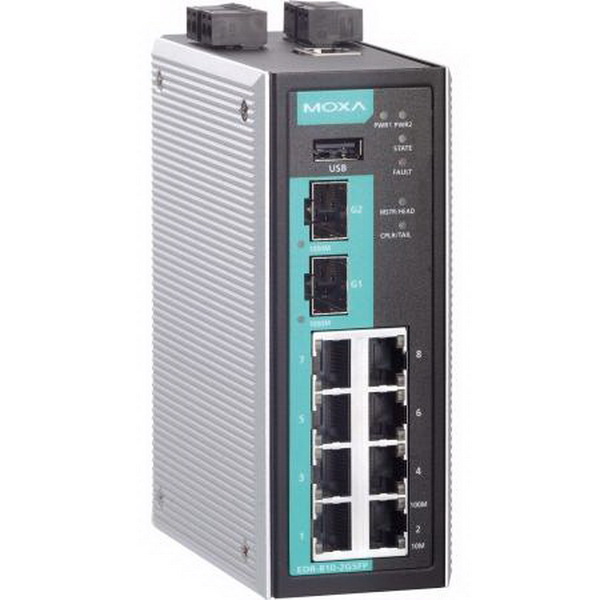 Moxa Americas进口代理批发 Moxa Americas EDR-810-2GSFP-T 工业安全路由器 - 宽温