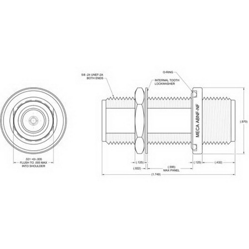 酷牌库|商品详情-Meca Electronics进口代理批发 Meca Electronics ABNF-NF NF-NF 50 欧姆适配器