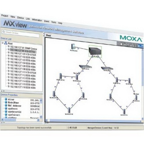 Moxa Americas进口代理批发 Moxa Americas MXVIEW-50 工业网络管理软件 - 50 个节点