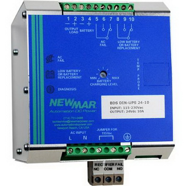 NEWMAR进口代理批发 NEWMAR BDS-DIN-UPS-24-10 NFPA 24VDC 10A DIN 电源系统