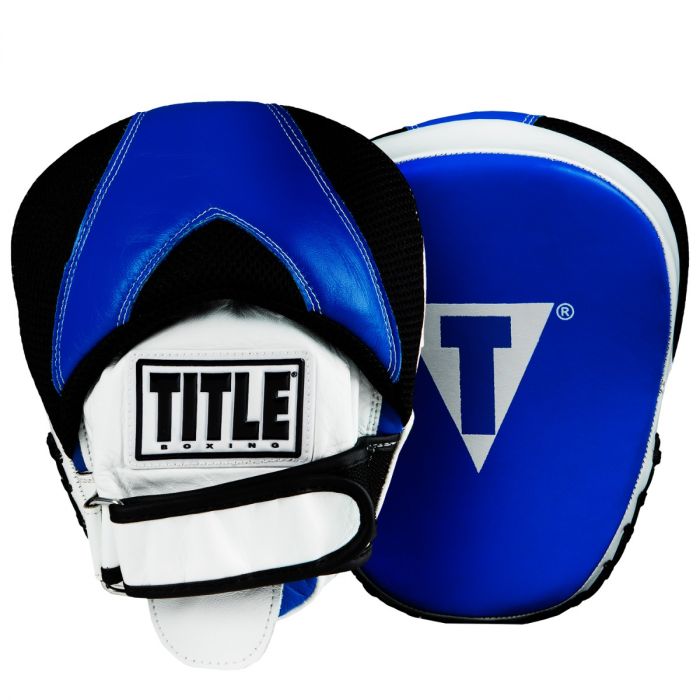 Title Boxing Serpent Strike Aerovent Contoured Leather Punch Mitts Black//Red