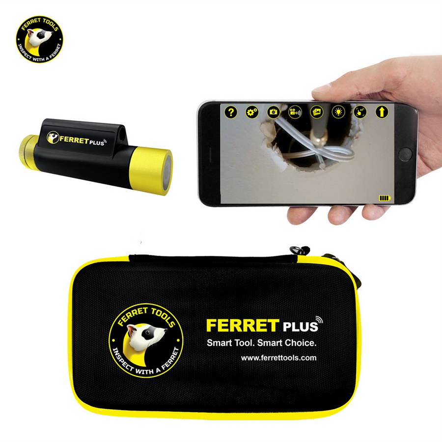 酷牌库|商品详情-Cable Ferret进口代理批发 Cable Ferret Ferret Plus 720p 可变焦 WiFi 检查摄像头 - 带电压检测