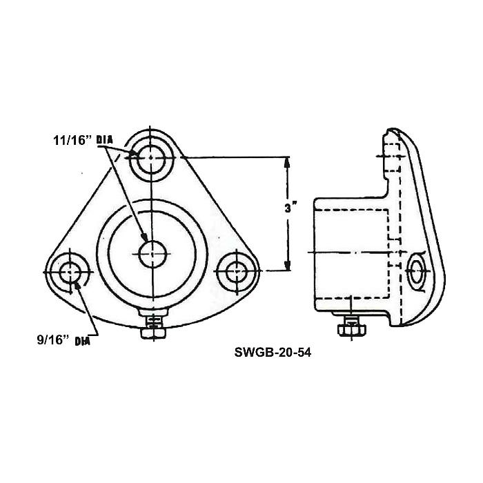 MSI进口代理批发 MSI MSI-SWGB2054 MacLean 管极板 - 2 英寸