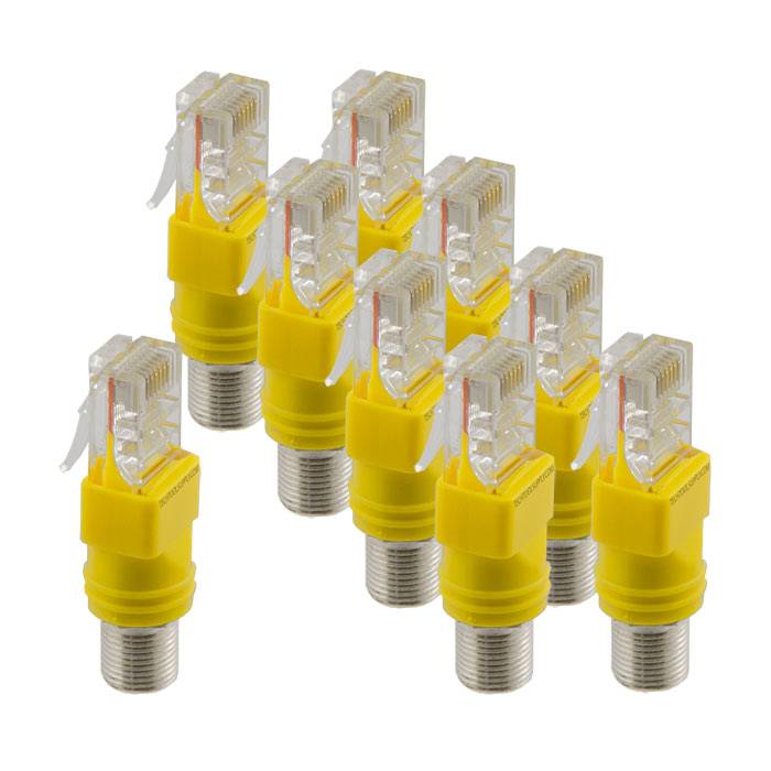 Rexford Tools进口代理批发 Rexford Tools 母头 F 转 RJ45 插头 9 件，RTC-RJ45-F-9PC