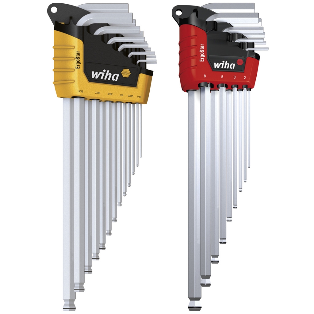 Wiha Tools进口代理批发 Wiha Tools ErgoStar 球形六角 L 型扳手套装 - 22 件