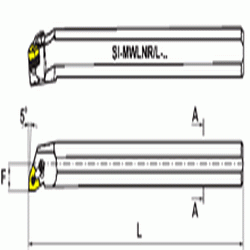 PAFANA EUROPEAN进口代理批发 PAFANA EUROPEAN 7651242 SI-MWLNL 12-4，刀柄：3/4"，最小孔径：0.93"，OAL：10"，中心线 F：0.500"，与 WNM 刀片一起使用：43_，LH