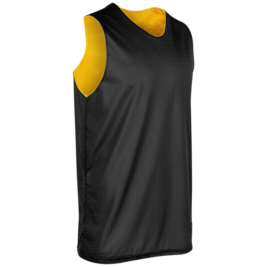 Champro BBJ4Y Dri-Gear Pro-Plus Reversible Basketball Jersey Youth Gold  Black