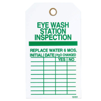 Opentip.com: Seton Eye Wash Station Inspection Tags - 3