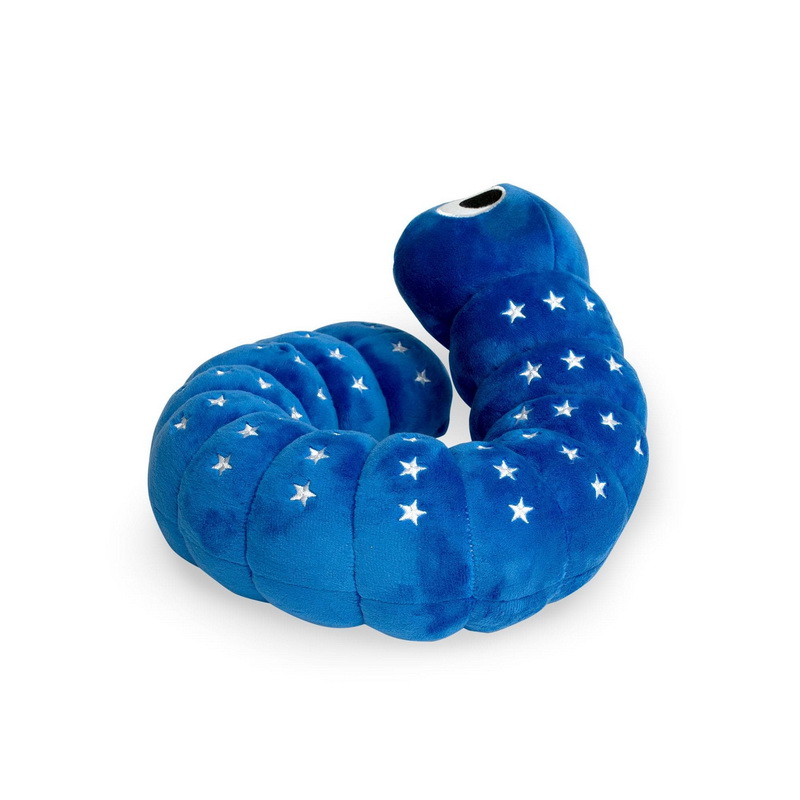 酷牌库|商品详情-Bonkers Toys进口代理批发 Bonkers Toys BON-SLITHERPLSHBS-C Slither IO Jumbo 24 英寸可弯曲毛绒玩具 | Bonkers Toys蓝色星星