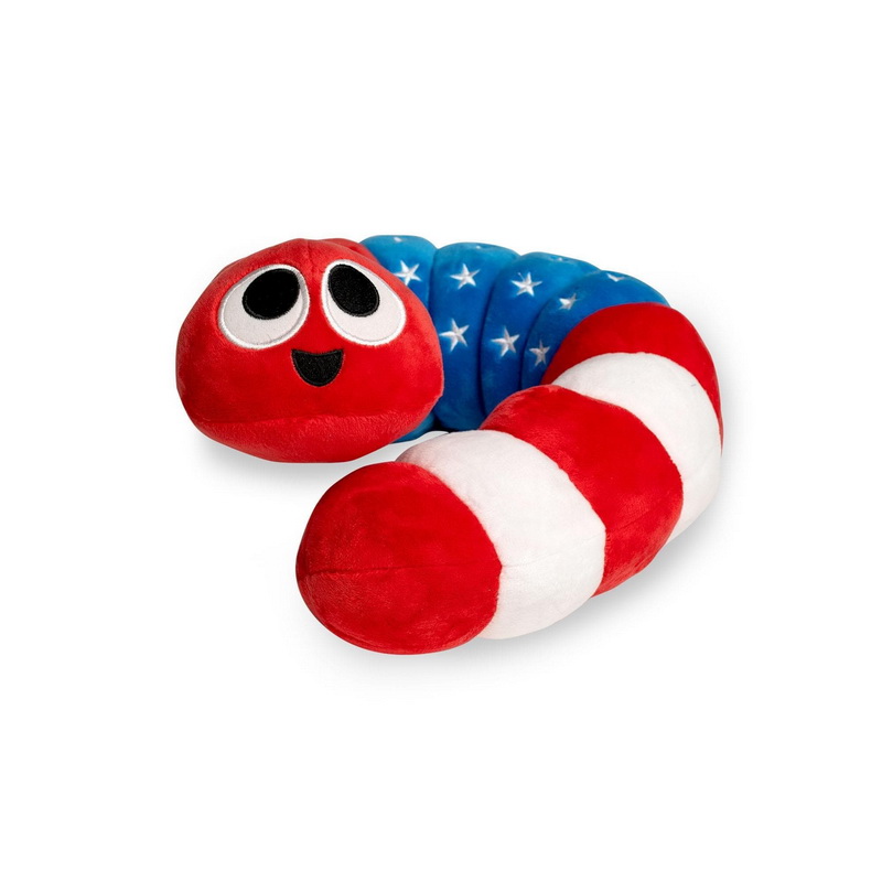 Bonkers Toys进口代理批发 Bonkers Toys BON-SLITHERPLSHPAT-C Slither IO Jumbo 24 英寸可弯曲毛绒玩具 | Bonkers Toys爱国