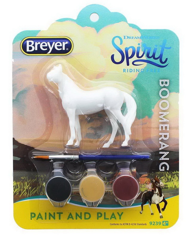 酷牌库|商品详情-Breyer Animal Creations进口代理批发 Breyer Animal Creations Breyer Spirit 骑行免费回旋镖油漆和游戏套件