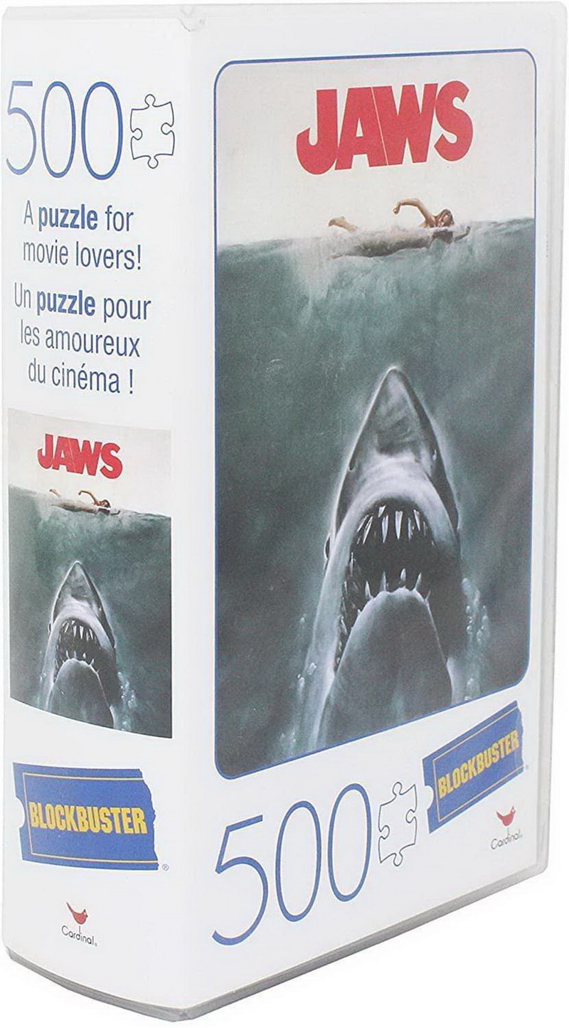 Cardinal Games进口代理批发 JAWS 500 块拼图，塑料 VHS 视频盒装