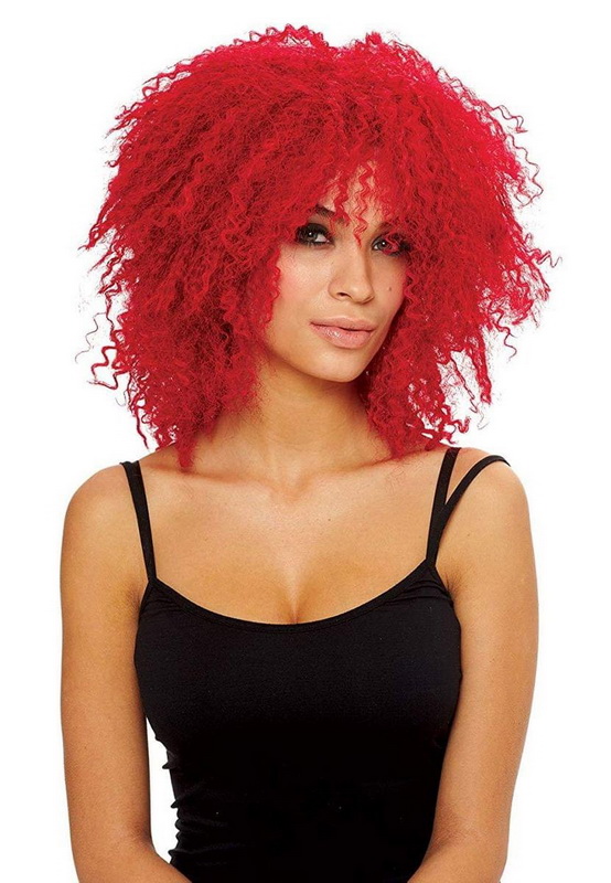 Franco Coolness Women s Costume Wig Neon Red Sale Reviews