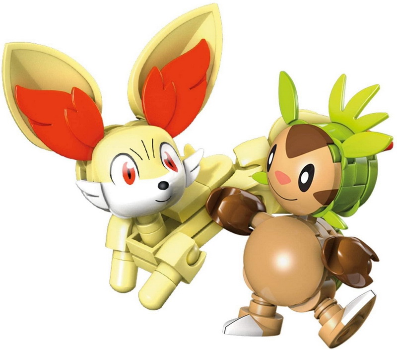 酷牌库|商品详情-Fisher-Price进口代理批发 Fisher-Price FCP-GFV79-C Pokemon Chespin vs. Fennekin Mega Construx 套装