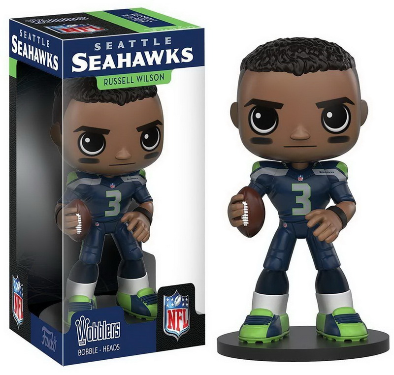 Funko进口代理批发 Funko 西雅图海鹰队 NFL Funko Wobbler 摇头 - Russell Wilson