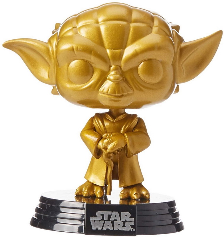 酷牌库|商品详情-Funko进口代理批发 Funko FNK-43018-C 星球大战 Funko POP 4 英寸乙烯基人偶 |金属金尤达