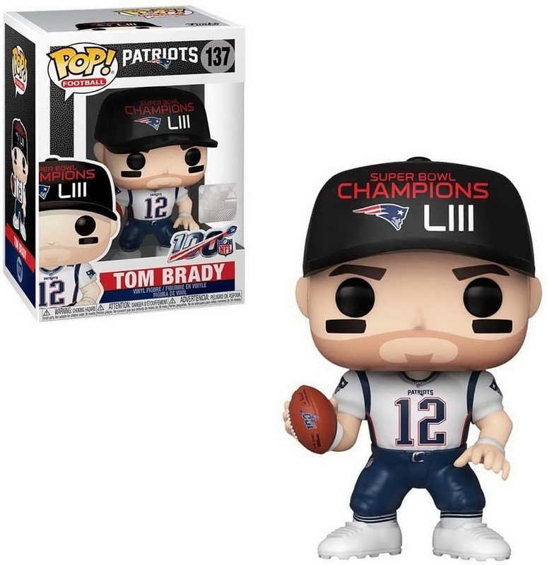 Funko进口代理批发 Funko FNK-44656-C 新英格兰爱国者队 NFL Funko POP 乙烯基人偶 SB 冠军 LIII 汤姆・布雷迪