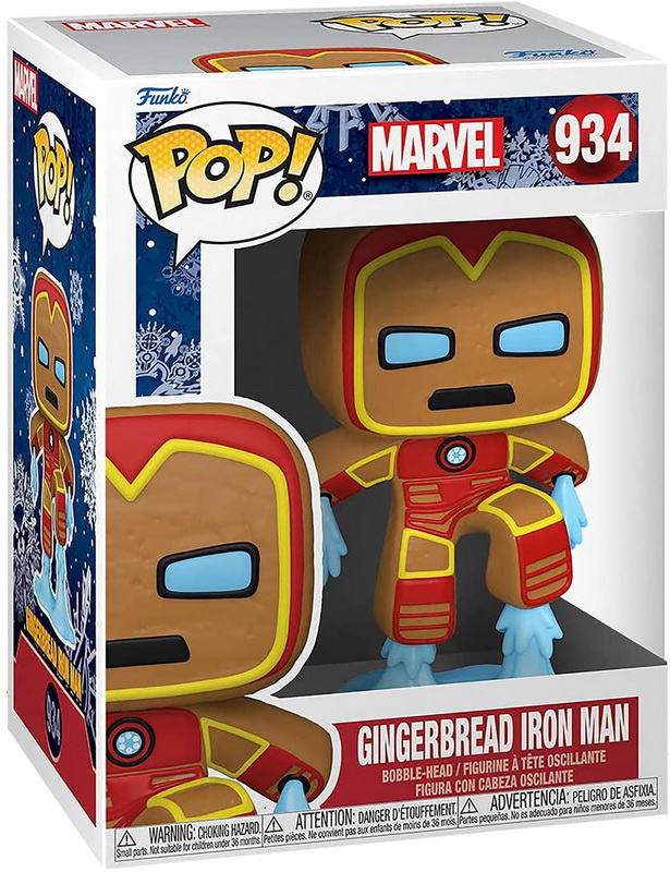 酷牌库|商品详情-Funko进口代理批发 Funko FNK-50658-C Marvel Funko 假日 POP 乙烯基人偶 |姜饼钢铁侠