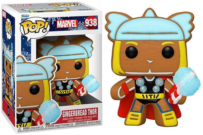 酷牌库|商品详情-Funko进口代理批发 Funko FNK-50663-C Marvel Funko 假日 POP 乙烯基人偶 |姜饼雷神