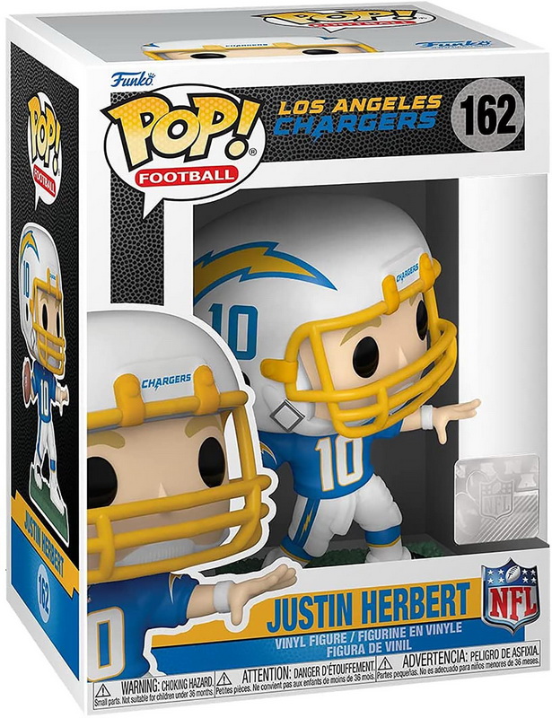 酷牌库|商品详情-Funko进口代理批发 Funko FNK-57407-C 洛杉矶闪电队 NFL Funko POP 乙烯基玩偶 |贾斯汀・赫伯特（主场制服）