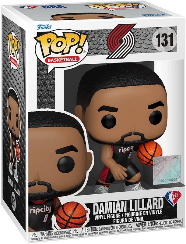 酷牌库|商品详情-Funko进口代理批发 Funko FNK-57633-C 波特兰开拓者队 NBA Funko POP 乙烯基人偶 |达米安・利拉德