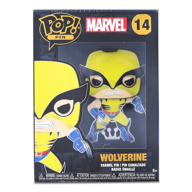 Funko进口代理批发 Funko FNK-MVPP0025-C Marvel X 战警 3 英寸 Funko POP 徽章 |金刚狼