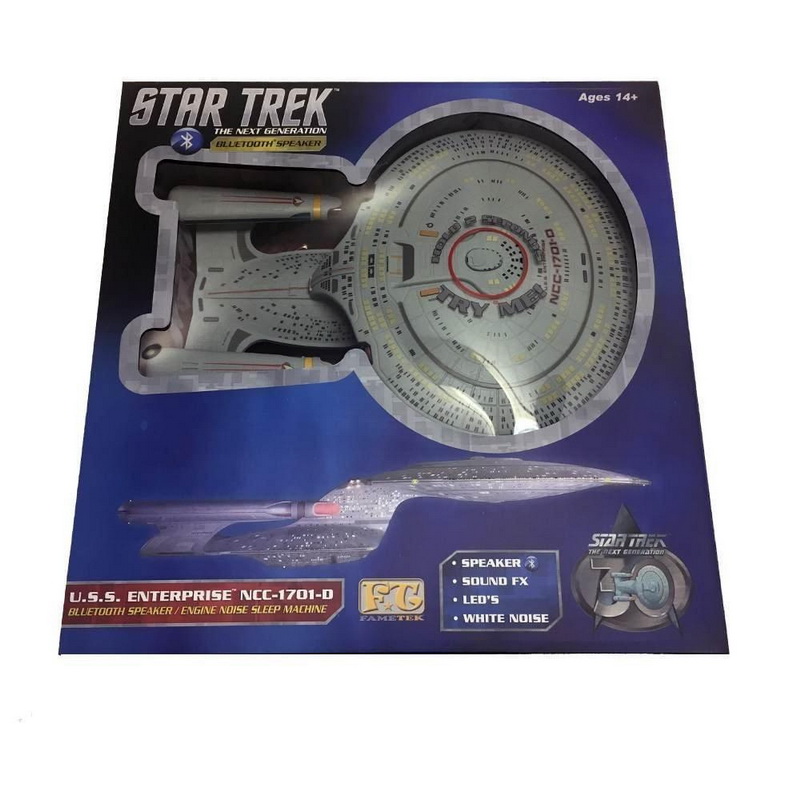 酷牌库|商品详情-Fametek进口代理批发 Fametek 星际迷航 TNG 12 英寸 USS Enterprise NCC-1701-D 蓝牙扬声器带 LED 和 SFX