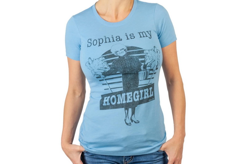 Goodie Two Sleeves进口代理批发 Goodie 两袖金色女孩“Sophia Is My Homegirl”女式 T 恤 | SHOPBOP舒适贴合