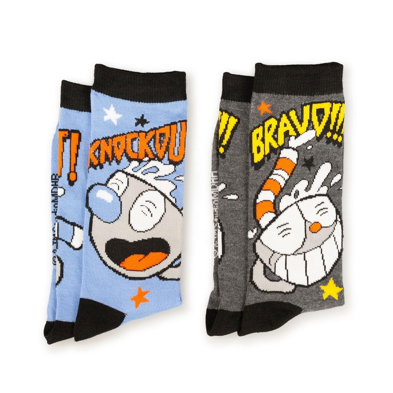 酷牌库|商品详情-HYP进口代理批发 Hypnotic Socks Cuphead 成人圆领袜 2 件装 - Bravo/ Knockout