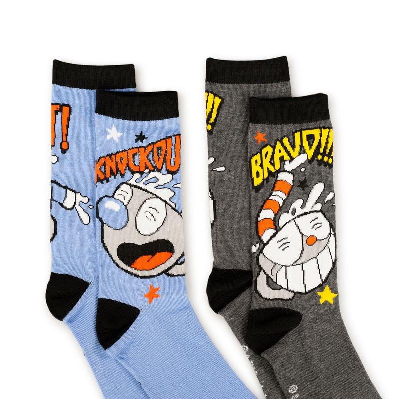 酷牌库|商品详情-HYP进口代理批发 Hypnotic Socks Cuphead 成人圆领袜 2 件装 - Bravo/ Knockout