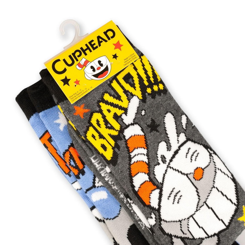 酷牌库|商品详情-HYP进口代理批发 Hypnotic Socks Cuphead 成人圆领袜 2 件装 - Bravo/ Knockout