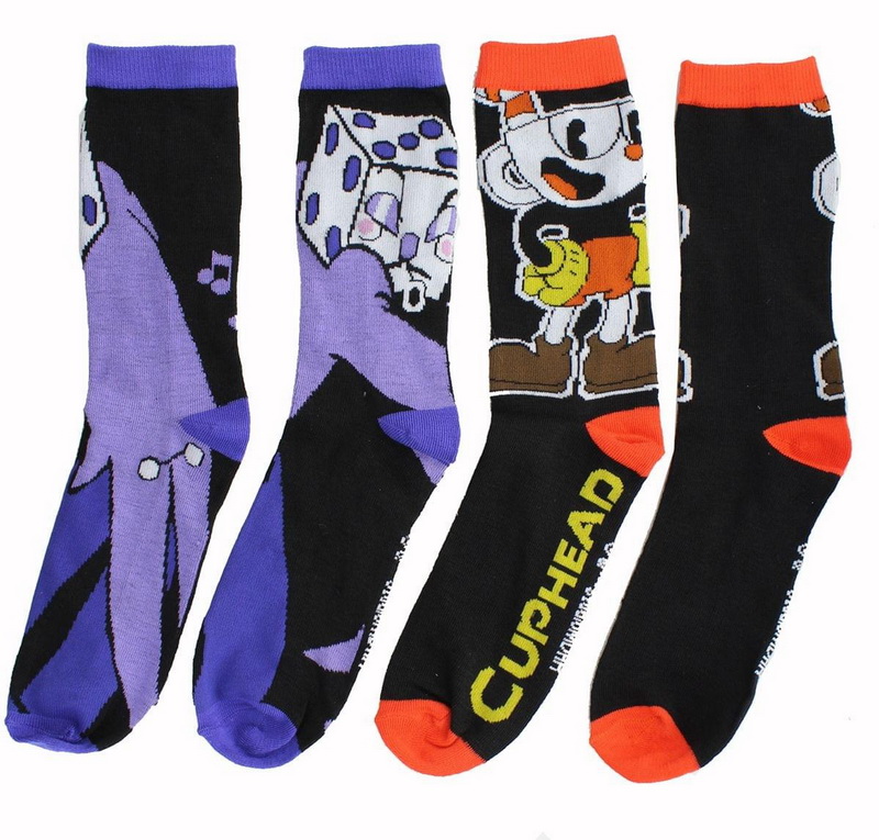 HYP进口代理批发 Hypnotic Socks Cuphead 男式圆袜 2 件装 - Cuphead & King Dice