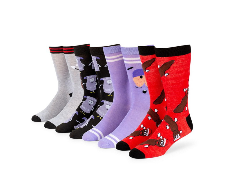 Hypnotic Socks进口代理批发 催眠袜子 HYP-TK672-C South Park Towelie 和 Mr. Hankey Crew 袜子礼品套装 | SHOPBOP 4 件套