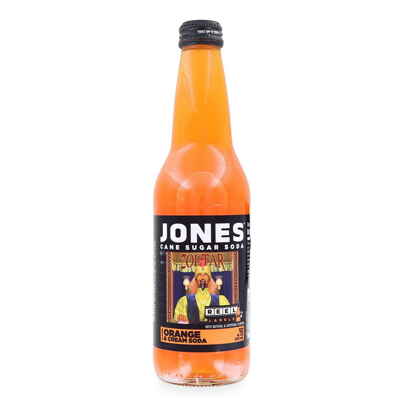 Jones Soda进口代理批发 Jones Soda JSS-200036-C Zoltar AR 卷轴标签 12 盎司 Jones Soda |橙色和奶油色