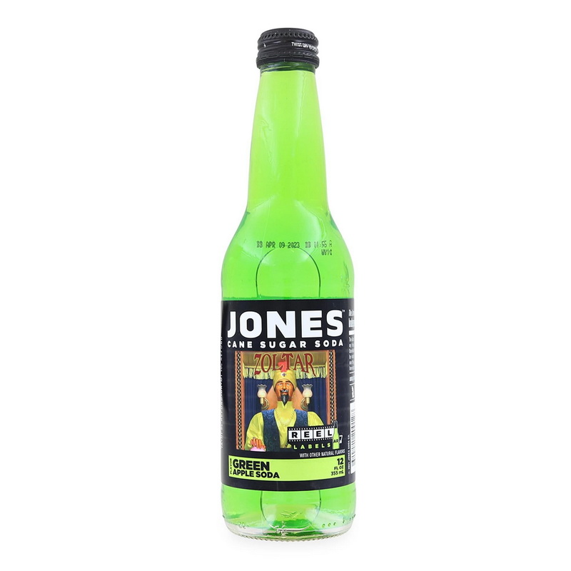 Jones Soda进口代理批发 Jones Soda JSS-200128-C Zoltar AR 卷轴标签 12 盎司 Jones Soda |青苹果