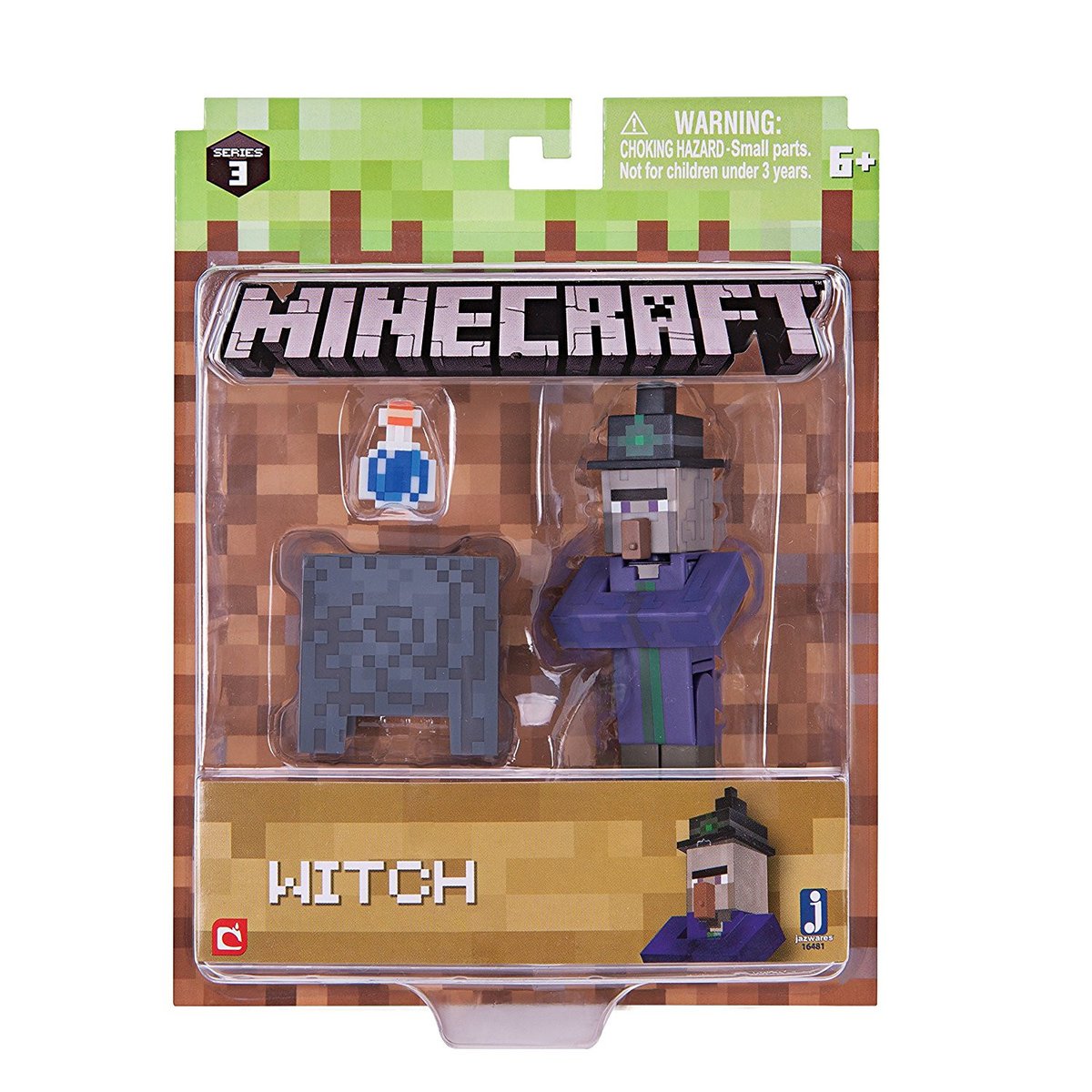 酷牌库|商品详情-Jazwares进口代理批发 Jazwares JZW-16481-C Minecraft 3 英寸可动人偶：女巫