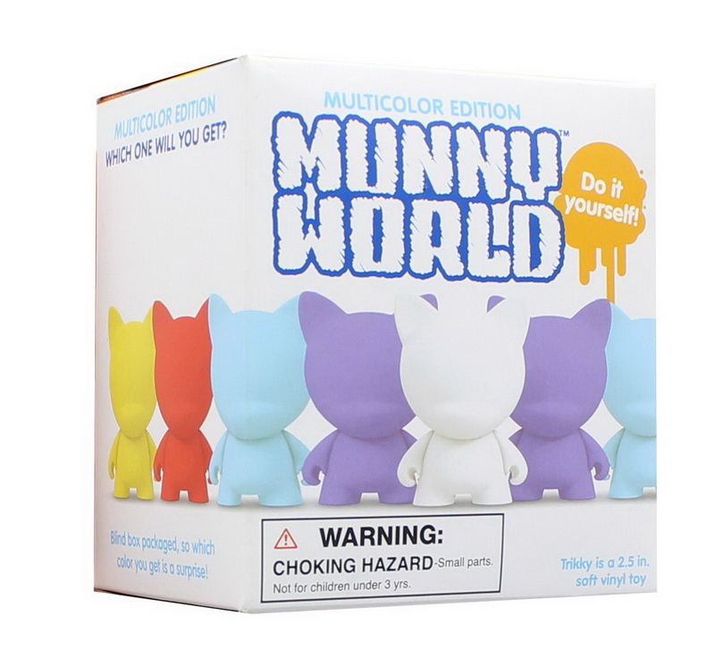 Kidrobot进口代理批发 Kidrobot KID-T12UT020-C Munny Wolrd Trikky 2.5 英寸盲盒 DIY 公仔，随机一件