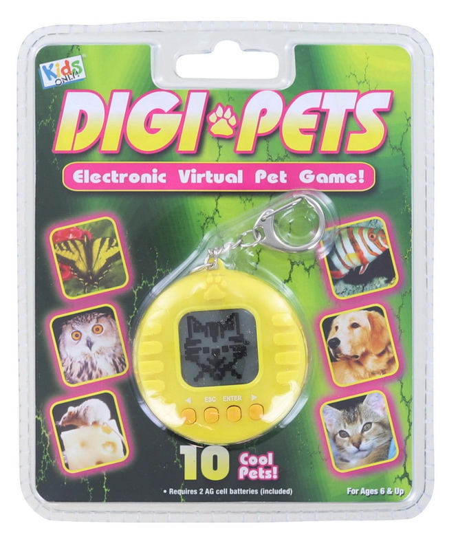 Kids Only进口代理批发 仅限儿童 KSO-601430-C Digi Pets 电子虚拟宠物游戏 |黄色的