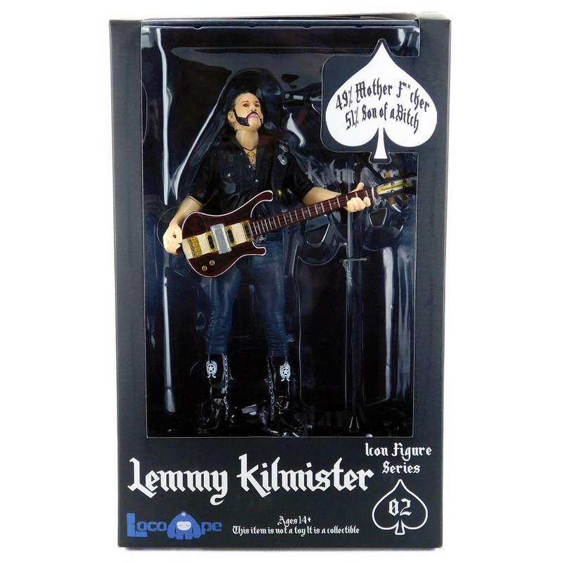 酷牌库|商品详情-Locoape进口代理批发 Locoape Motorhead Lemmy Kilmister 豪华人偶 Rickenbacker 吉他深色木质