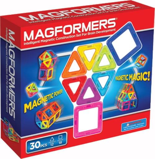 Magformers进口代理批发 Magformers MAG-63076-C Magformers Rainbow 30 件磁性结构套装