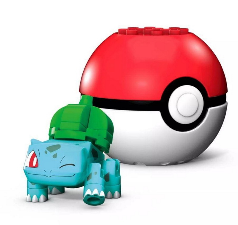 Pokemon进口代理批发 Pokemon PKN-GKY72-C Pokemon Mega Construx 建筑套装 |妙蛙种子带精灵球